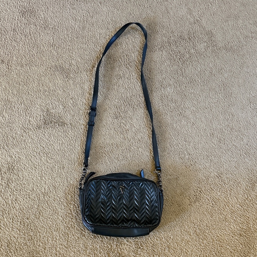 Simply Vera Black Quilted Crossbody Bag - Women